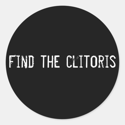 Zoek de clitoris ronde sticker (Voorkant)