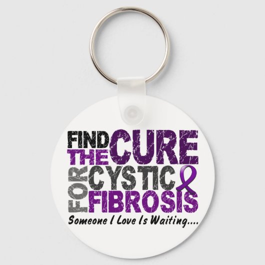 Zoek de crème 1 CYSTIC FIBROSIS T-shirts en cadeau Sleutelhanger (Voorkant)