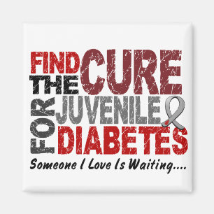Zoek de Cure 1 JUVENILE DIABETES T-Shirts & Gifts Magneet