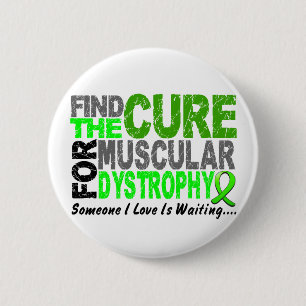 Zoek de Cure 1 MUSCULAR DYSTROPHY T-Shirts Ronde Button 5,7 Cm