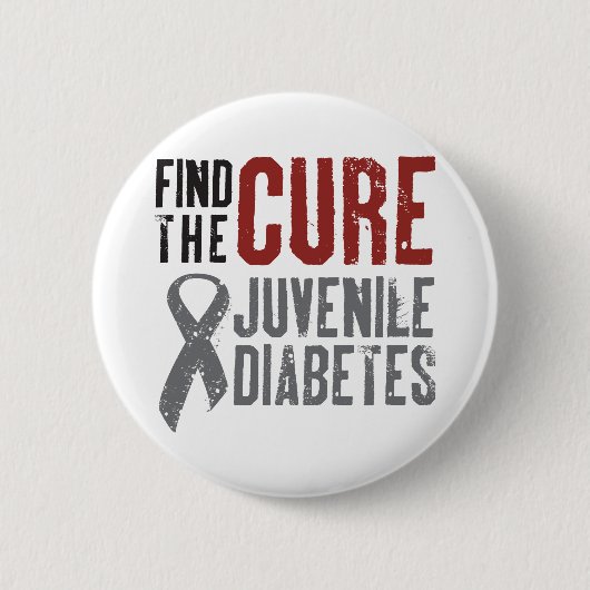 Zoek de cure juveniele diabetes ronde button 5,7 cm (Voorkant)