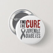 Zoek de cure juveniele diabetes ronde button 5,7 cm (Voorkant /achterkant)