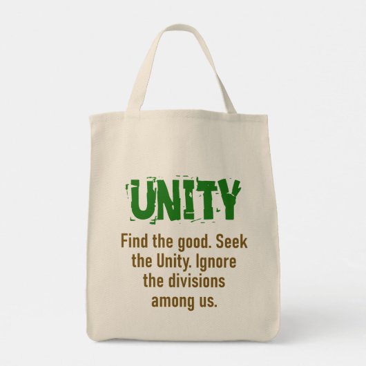 Zoek de eenheid - Eenheidsprijs Tote Bag (Achterkant)