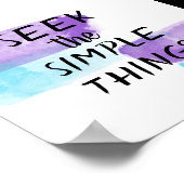 zoek de eenvoudige dingen die waterverf design quo poster (Hoek)