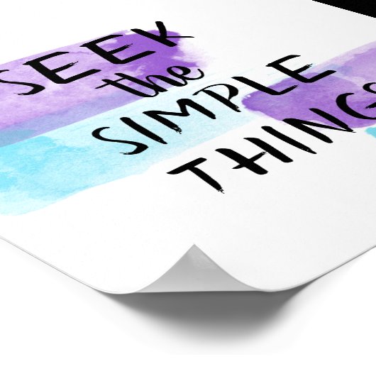 zoek de eenvoudige dingen die waterverf design quo poster (Hoek)