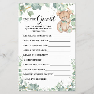 Zoek de Game-kaart van het gastBeer Greenery Baby  Flyer