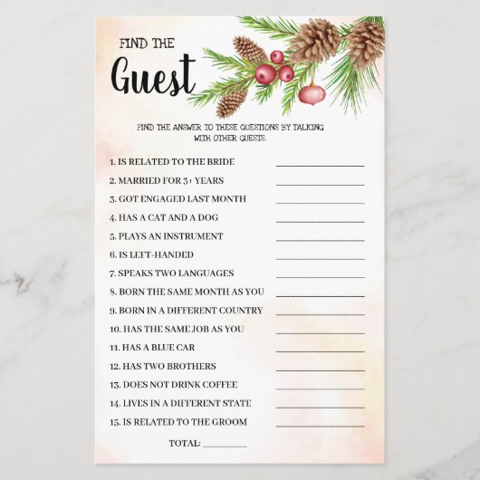 Zoek de gamekaart met het Vrijgezellenfeest voor k Flyer (Voorkant)