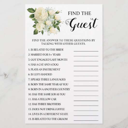 Zoek de gamekaart van het gastVrijgezellenfeest Flyer (Voorkant)