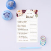 Zoek de gamekaart van het Vrijgezellenfeest van de Flyer (Enkel)