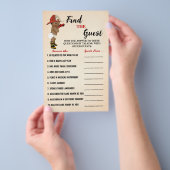 Zoek de gast AA Fireman Baby shower Game Kaart (Hand)