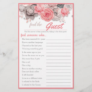 Zoek de gastbridal-game-kaart flyer