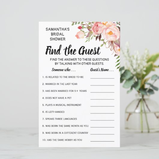 Zoek de gastendouche in het engels spaanse spel (Staand voorkant)