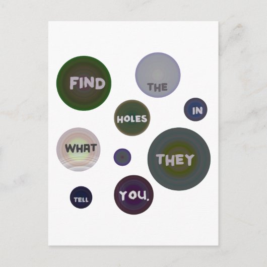 Zoek de gaten in wat ze je Briefkaarten vertellen (Voorkant)