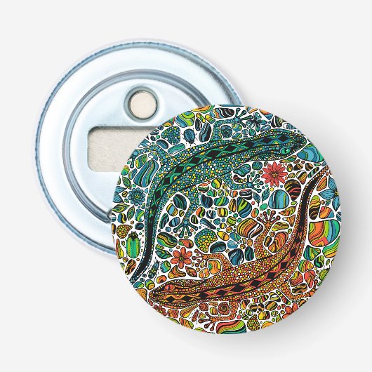 Zoek de gekko's button flesopener (Voorkant)