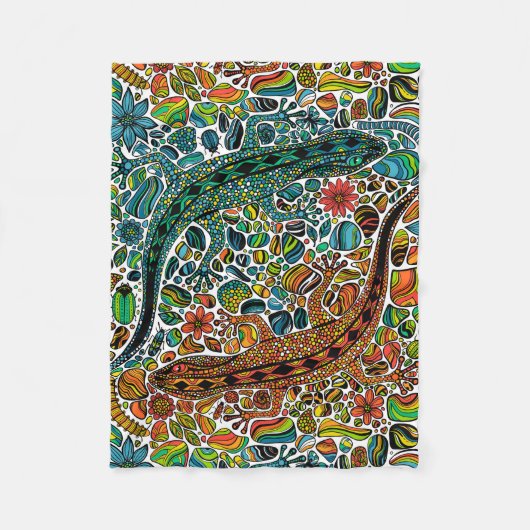 Zoek de gekko's fleece deken (Voorkant)