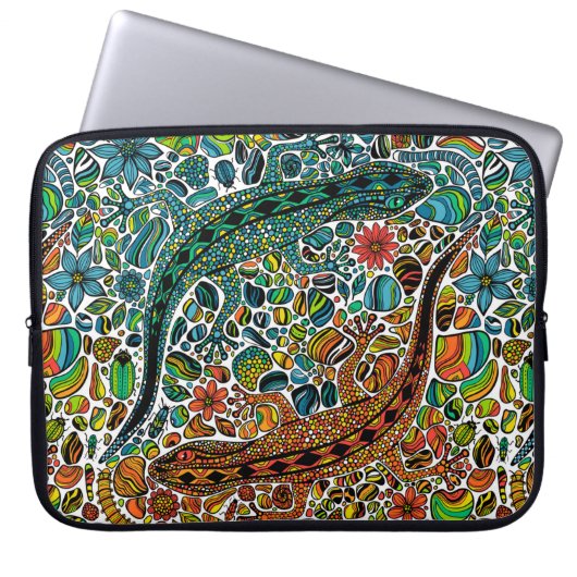 Zoek de gekko's laptop sleeve (Voorkant)