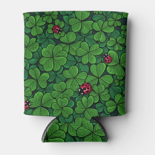 Zoek de gelukkige klaver blikjeskoeler (Voorkant)