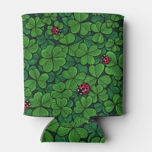 Zoek de gelukkige klaver blikjeskoeler (Achterkant)