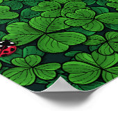 Zoek de gelukkige klaver poster (Hoek)