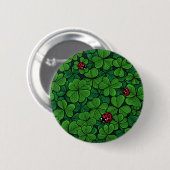 Zoek de gelukkige klaver ronde button 5,7 cm (Voorkant /achterkant)