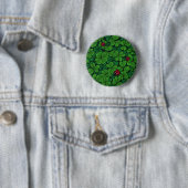 Zoek de gelukkige klaver ronde button 5,7 cm (In situ)