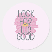 Zoek de Goede Rondroze Sticker (Voorkant)