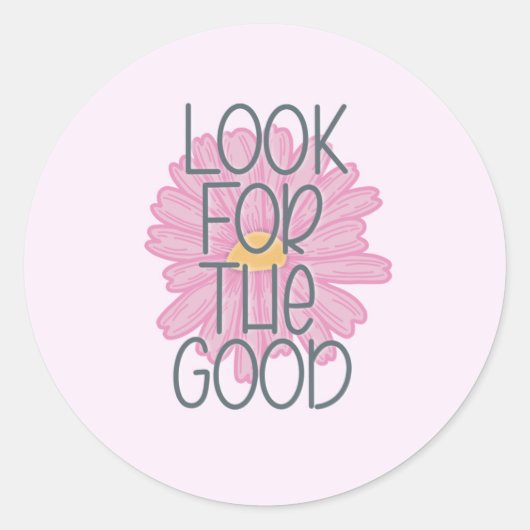 Zoek de Goede Rondroze Sticker (Voorkant)