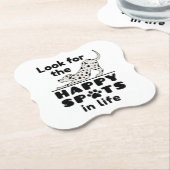 Zoek de Happy Spots in Life Dalmatian Dog Kartonnen Onderzetters (Gekanteld)