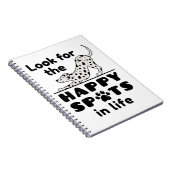 Zoek de Happy Spots in Life Dalmatian Dog Notitieboek (Rechterzijde)