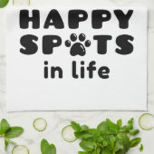 Zoek de Happy Spots in Life Dalmatian Dog Theedoek (Gevouwen)