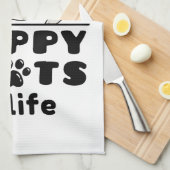 Zoek de Happy Spots in Life Dalmatian Dog Theedoek (Quarter Fold)