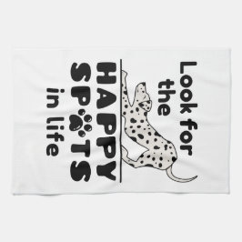Zoek de Happy Spots in Life Dalmatian Dog Theedoek