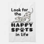 Zoek de Happy Spots in Life Dalmatian Dog Theedoek (Verticaal)