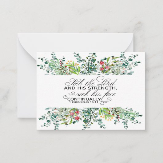 Zoek de Heer groen lijst Schrift Notitiekaartje (Voorkant)