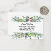 Zoek de Heer groen lijst Schrift Notitiekaartje (Voorkant / Achterkant in situ)