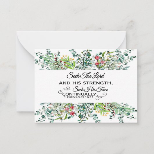 Zoek de Heer groen lijst Schrift Notitiekaartje (Voorkant)