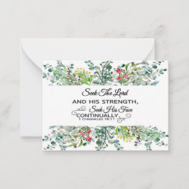 Zoek de Heer groen lijst Schrift Notitiekaartje