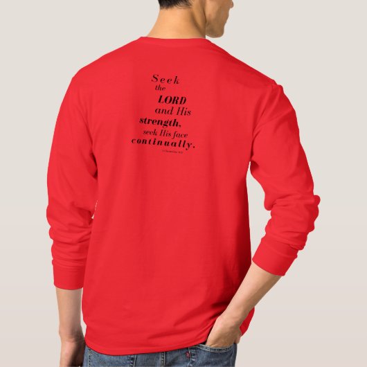 Zoek de Heer Mannen Shirt (Achterkant)
