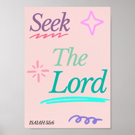 Zoek de Here Christelijk Poster / Geloof / Graphic (Voorkant)