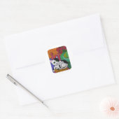 Zoek de kat ronde sticker (Envelop)