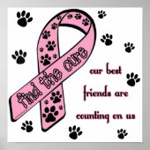 Zoek de kleur ~ Pawprint Poster (Voorkant)