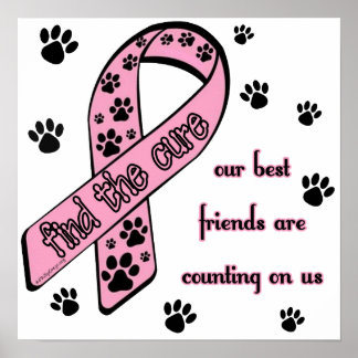 Zoek de kleur ~ Pawprint Poster