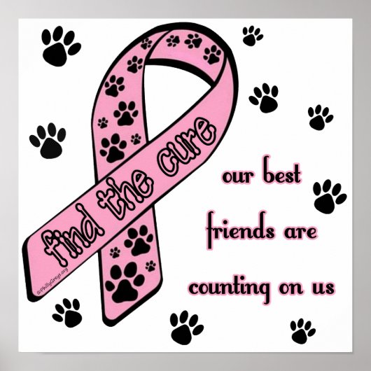 Zoek de kleur ~ Pawprint Poster (Voorkant)