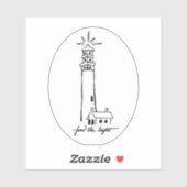 Zoek de lichte vinylsticker sticker (Vel)