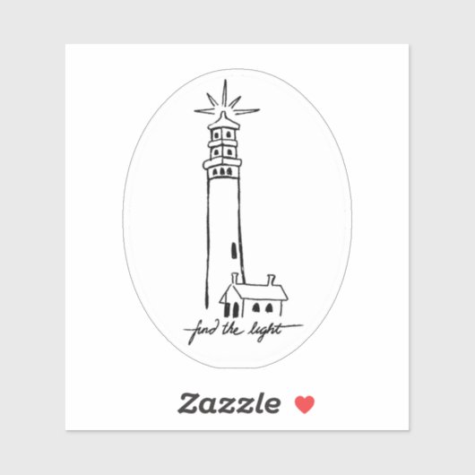 Zoek de lichte vinylsticker sticker (Vel)