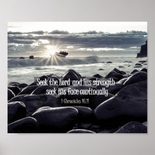 Zoek de Lord Bible Verse Poster