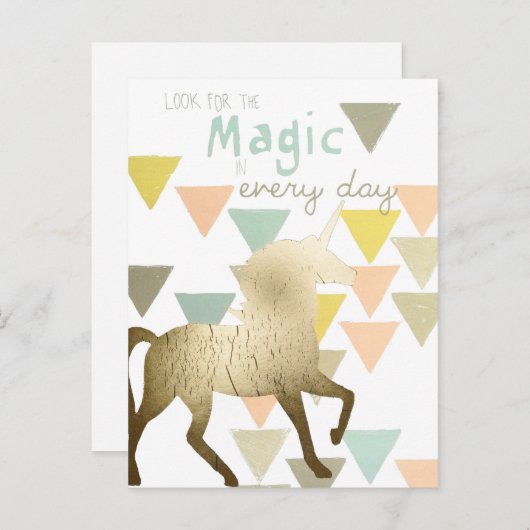 Zoek de Magic Day Gold-eenheid Briefkaart (Voorkant / Achterkant)