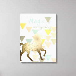 Zoek de Magic Day Gold-eenheid Canvas Afdruk