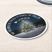 Zoek de Skies op kerstavond Ronde Kartonnen Onderzetter (Gebogen)