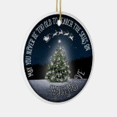 Zoek de Skies op kerstmis met dubbelzijdigheid Keramisch Ornament (Rechts)